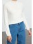 Kadın Moda Şık Dik Yaka Reglan Kol Regular Yumuşak Dokulu Triko Kazak 1
