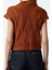 Kadın Moda Şık Bisiklet Yaka Standart Kol Regular Yumuşak Dokulu Crop Kısa Kol Triko Süveter 5
