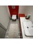 Ekru-Bej-Silver Retro Desenli inopoli Banyo Paspası Veya Banyo Halısı 3