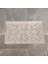 Ekru-Bej-Silver Retro Desenli inopoli Banyo Paspası Veya Banyo Halısı 4