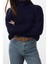 Stil Modern Kadın Crop Reglan Kol Balıkçı Yaka Triko Kazak 1