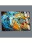 Kırılmaz Cam (Temperli) Sarı-Mavi At Tablosu 01 3