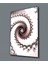 Kırılmaz Cam (Temperli) Mor Beyaz Spiral Soyut Tablosu 1