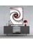 Kırılmaz Cam (Temperli) Mor Beyaz Spiral Soyut Tablosu 3