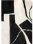 Siyah Beyaz Ikea Soyut Abstract Kombini Çerçeveli Temperli Cam Tablo 3'lü 3