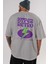 Hyper Retro Yazılı Arka Baskılı Siyah Oversize T-Shirt Unisex Erkek Kadın Bisiklet Yaka 5