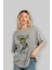 Hulk (9) Ön Baskılı Gri Oversize T-Shirt Bisiklet Yaka Pamuk Erkek Kadın 4