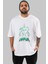 Hulk (11) Ön Baskılı Beyaz Oversize T-Shirt Bisiklet Yaka Erkek Kadın 1