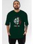 La Casa De Papel (9) Ön Baskılı Zümrüt Yeşili Oversize T-Shirt Bisiklet Yaka Pamuk Erkek Kadın 1