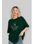 Wolverine Ön Baskılı Zümrüt Yeşili Oversize T-Shirt Bisiklet Yaka Pamuk Erkek Kadın 4