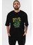 Hulk (5) Ön Baskılı Siyah Oversize T-Shirt Bisiklet Yaka Erkek Kadın 1