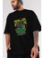 Hulk (5) Ön Baskılı Siyah Oversize T-Shirt Bisiklet Yaka Erkek Kadın 3