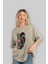 La Casa De Papel (3) Ön Baskılı Bej Oversize T-Shirt Bisiklet Yaka Pamuk Erkek Kadın 4
