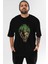 Joker (3) Ön Baskılı Siyah Oversize T-Shirt Bisiklet Yaka Erkek Kadın 1