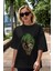Joker (3) Ön Baskılı Siyah Oversize T-Shirt Bisiklet Yaka Erkek Kadın 5