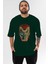 Iron Man (7) Ön Baskılı Zümrüt Yeşili Oversize T-Shirt Bisiklet Yaka Pamuk Erkek Kadın 1