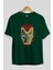 Iron Man (7) Ön Baskılı Zümrüt Yeşili Oversize T-Shirt Bisiklet Yaka Pamuk Erkek Kadın 2