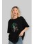 Venom (16) Ön Baskılı Siyah Oversize T-Shirt Bisiklet Yaka Erkek Kadın 4