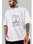 Ghostbusters Ön Baskılı Beyaz Oversize T-Shirt Bisiklet Yaka Erkek Kadın 3