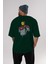 Iron Man (2) Arka Baskılı Zümrüt Yeşili Oversize T-Shirt Bisiklet Yaka Erkek Kadın 5