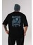 Game Of Thrones Gece Kralı Arka Baskılı Siyah Oversize T-Shirt Bisiklet Yaka Pamuk Erkek Kadın 1