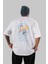 Thor (2) Arka Baskılı Beyaz Oversize T-Shirt Bisiklet Yaka Pamuk Erkek Kadın 1