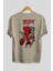 Hellboy (2) Arka Baskılı Bej Oversize T-Shirt Bisiklet Yaka Pamuk Erkek Kadın 2