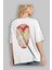 Iron Man (7) Arka Baskılı Beyaz Oversize T-Shirt Bisiklet Yaka Pamuk Erkek Kadın 3