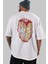 Iron Man (7) Arka Baskılı Beyaz Oversize T-Shirt Bisiklet Yaka Pamuk Erkek Kadın 5