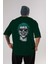 Joker 1 Arka Baskılı Zümrüt Yeşili Oversize T-Shirt Bisiklet Yaka Erkek Kadın 1