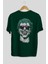 Joker 1 Arka Baskılı Zümrüt Yeşili Oversize T-Shirt Bisiklet Yaka Erkek Kadın 2