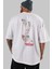 Guardians Of The Galaxy 2 Arka Baskılı Beyaz Oversize T-Shirt Bisiklet Yaka Pamuk Erkek Kadın 5