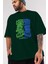 Hulk (13) Ön Baskılı Zümrüt Yeşili Oversize T-Shirt Bisiklet Yaka Pamuk Erkek Kadın 3