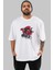Deadpool (21) Ön Baskılı Beyaz Oversize T-Shirt Bisiklet Yaka Erkek Kadın 1