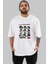 Squid Game (3) Ön Baskılı Beyaz Oversize T-Shirt Bisiklet Yaka Erkek Kadın 1