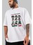 Squid Game (3) Ön Baskılı Beyaz Oversize T-Shirt Bisiklet Yaka Erkek Kadın 3