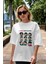 Squid Game (3) Ön Baskılı Beyaz Oversize T-Shirt Bisiklet Yaka Erkek Kadın 5