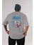 Venom (23) Arka Baskılı Gri Oversize T-Shirt Bisiklet Yaka Pamuk Erkek Kadın 1