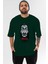 La Casa De Papel (12) Ön Baskılı Zümrüt Yeşili Oversize T-Shirt Bisiklet Yaka Pamuk Erkek Kadın 1