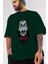 La Casa De Papel (12) Ön Baskılı Zümrüt Yeşili Oversize T-Shirt Bisiklet Yaka Pamuk Erkek Kadın 3