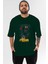 Spiderman (25) Ön Baskılı Zümrüt Yeşili Oversize T-Shirt Bisiklet Yaka Pamuk Erkek Kadın 1