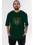Iron Man 1 Ön Baskılı Zümrüt Yeşili Oversize T-Shirt Bisiklet Yaka Pamuk Erkek Kadın 1