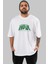 Hulk (14) Ön Baskılı Beyaz Oversize T-Shirt Bisiklet Yaka Erkek Kadın 1