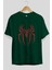 Spiderman (1) Ön Baskılı Zümrüt Yeşili Oversize T-Shirt Bisiklet Yaka Pamuk Erkek Kadın 2