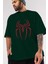 Spiderman (1) Ön Baskılı Zümrüt Yeşili Oversize T-Shirt Bisiklet Yaka Pamuk Erkek Kadın 3