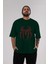 Spiderman (1) Ön Baskılı Zümrüt Yeşili Oversize T-Shirt Bisiklet Yaka Pamuk Erkek Kadın 5