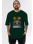 La Casa De Papel (6) Ön Baskılı Zümrüt Yeşili Oversize T-Shirt Bisiklet Yaka Pamuk Erkek Kadın 1