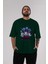 Guardians Of The Galaxy Ön Baskılı Zümrüt Yeşili Oversize T-Shirt Bisiklet Yaka Pamuk Erkek Kadın 5