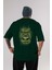 Hulk (3) Arka Baskılı Zümrüt Yeşili Oversize T-Shirt Bisiklet Yaka Erkek Kadın 1