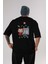 La Casa De Papel (4) Arka Baskılı Siyah Oversize T-Shirt Bisiklet Yaka Pamuk Erkek Kadın 1